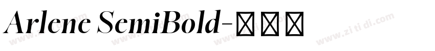 Arlene SemiBold字体转换